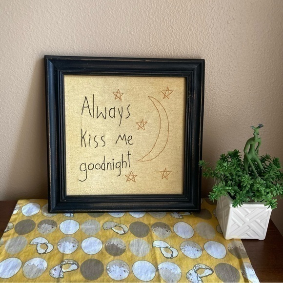 Stitched Always Kiss Me Goodnight’ picture frame - Picture 1 of 15